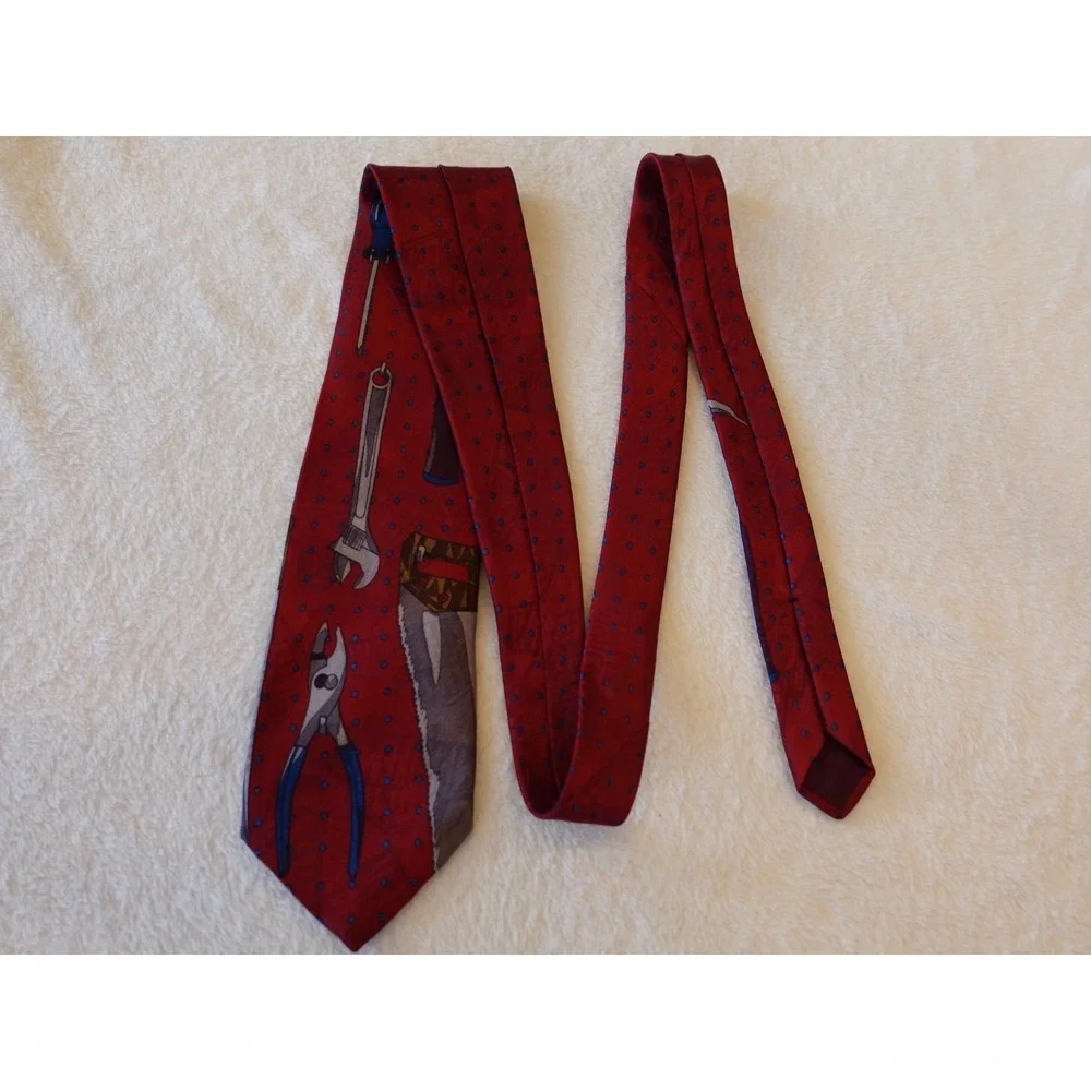 Vintage‎ Home Improvement Tie Mens Tim's Garage Tool Time TV USA 90s Binford